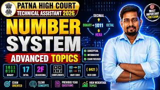 🚀 Patna High Court TA 2026 | Number System Advanced MCQs | Binary, Gray Code, BCD &amp; Complements