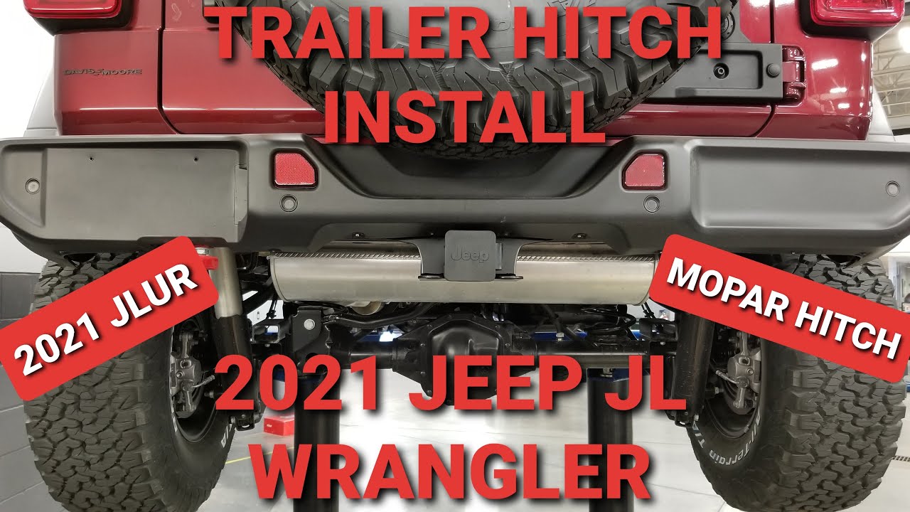 2018 - 2021 Jeep Wrangler Unlimited Rubicon JLUR Mopar Trailer Hitch  Install - YouTube