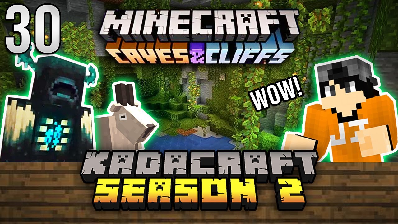 kadacraft 2 30 cave update warden mob minecraft 2020 reaction video