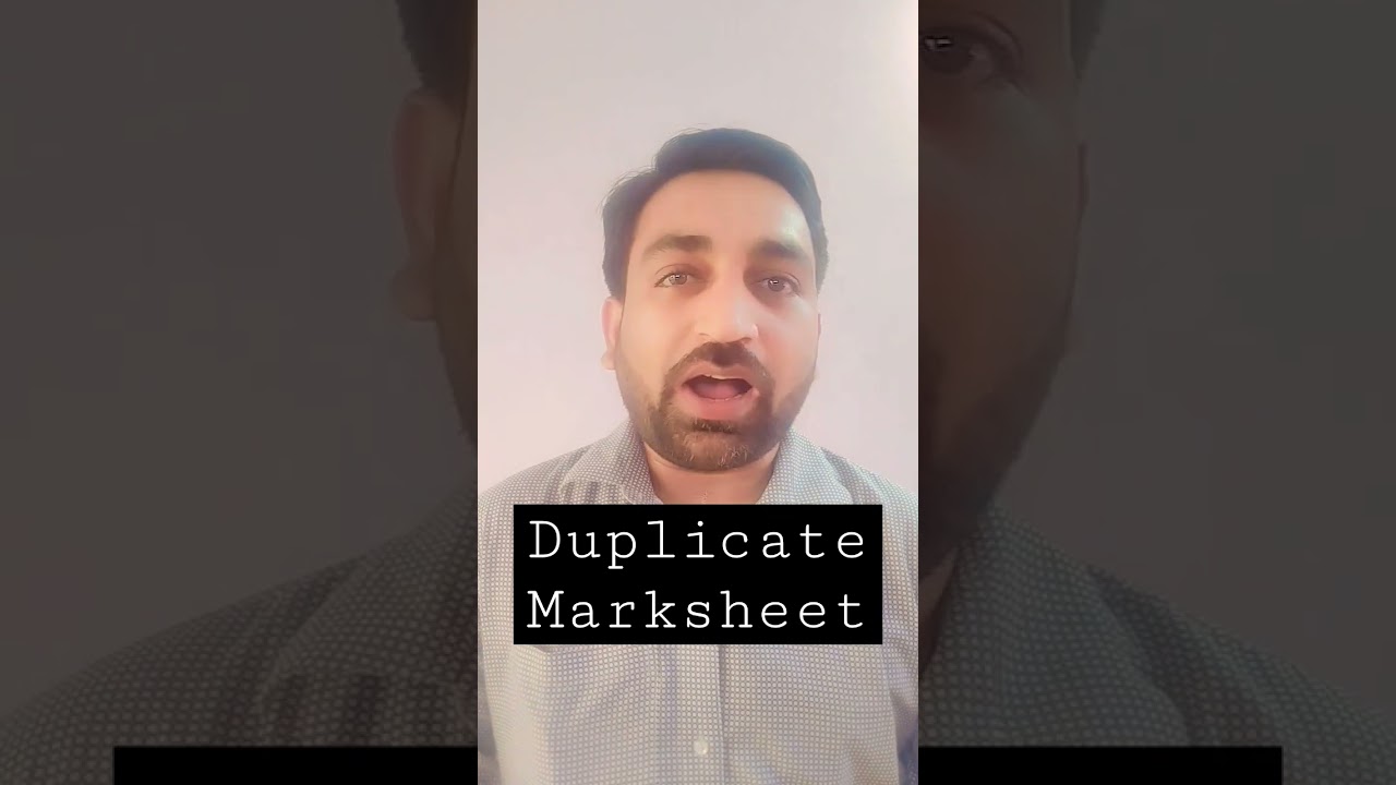 Duplicate Marskheet | Documents Verification | #documents #documentverification