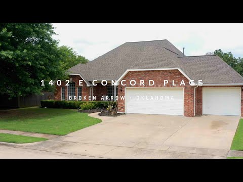 1402 E Concord Pl, Broken Arrow, OK home video tour