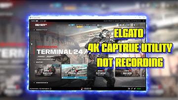 Elgato 4K Capture Utility Not Recording