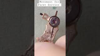 Mechanical movement for your first service - vintage pocket watch movement tickingwatch