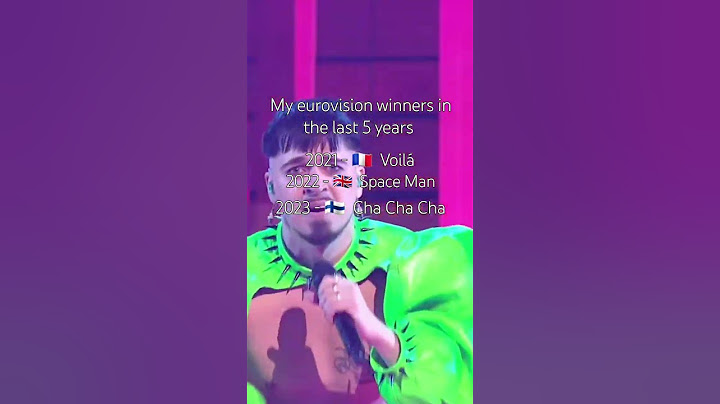 My eurovision winners in the last 5 years