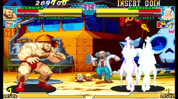 Marvel vs Capcom 1 ( Arcade ) - Zangief / Captain Commando Playthrough ( Dec 6, 2016 )