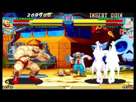 Marvel vs Capcom 1 ( Arcade ) - Zangief / Captain Commando Playthrough ( Dec 6, 2016 )