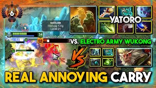 REAL ANNOYING CARRY By Yatoro Phantom Lancer Max Slotted Item Build Vs. Electro Soldier Wukong DotA2