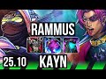 RAMMUS vs KAYN (JGL) | 800+ games | BR Challenger | 25.10