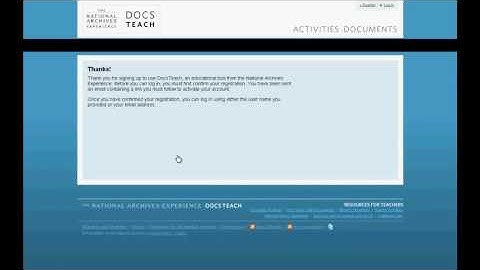 How to Register as a DocsTeach User