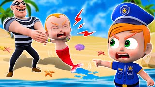 Police vs Clumsy Thief 👮🚨 | Who Took The Baby Mermaid? 👀 | NEW ✨ Nursery Rhymes For Kids