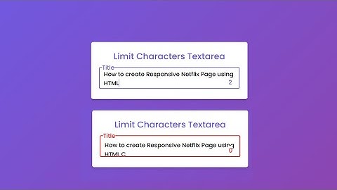 Character Limit using HTML CSS and JavaScript