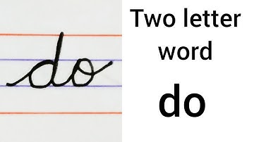 EP #9 - Two letter word "do" in cursive | LEARN EASILY