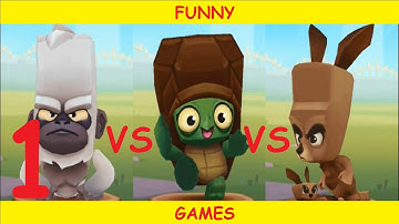 Zooba Free For All Battle Game Walkthrough Part 1 Bruce vs Shelly vs Molly Android iOS Gameplay