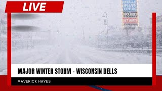 Wisconsin Dells During Winter Storm
