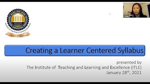 ITLE - Creating Learner Centered Syllabus