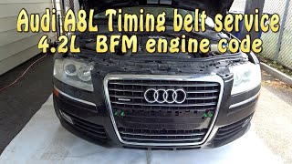 : Audi A8 Timing Belt service on BFM 4.2L engine