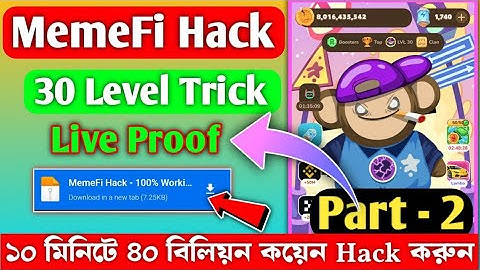 MemeFi Hack file Download 🔥 100% Working | Level 30 Cheat & Script | Unlimited Coins & Spins | Trick