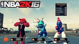 NBA 2K16| Three Legend 3 Mascots get WHOOPED!!! |MyPark - Prettyboyfredo