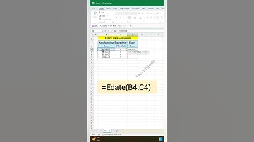 Expiry Date Calculator in Excel #focusinguide #exceltips #tutorial #shorts