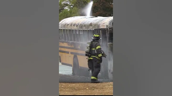School bus catches fire in Brooklyn Center