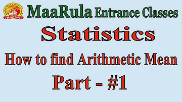 Statistics Part -#1 || How to find Arithmetic  Mean || Amit Katiyar