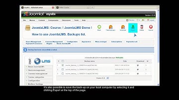 Back-up both your JoomlaLMS-based e-Learning Environment and Courses