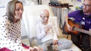 Holly sings 'Fight Song' (Rachel Platten) in hospital bed with MyMusicRx