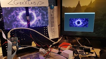 RGB LED Matrix demo (Raspberry Pi 4 + GeeXLab): Shadertoy demo