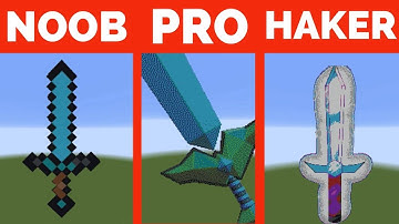 Pixel Art (NOOB vs PRO vs HACKER) Diamond Sword in Minecraft