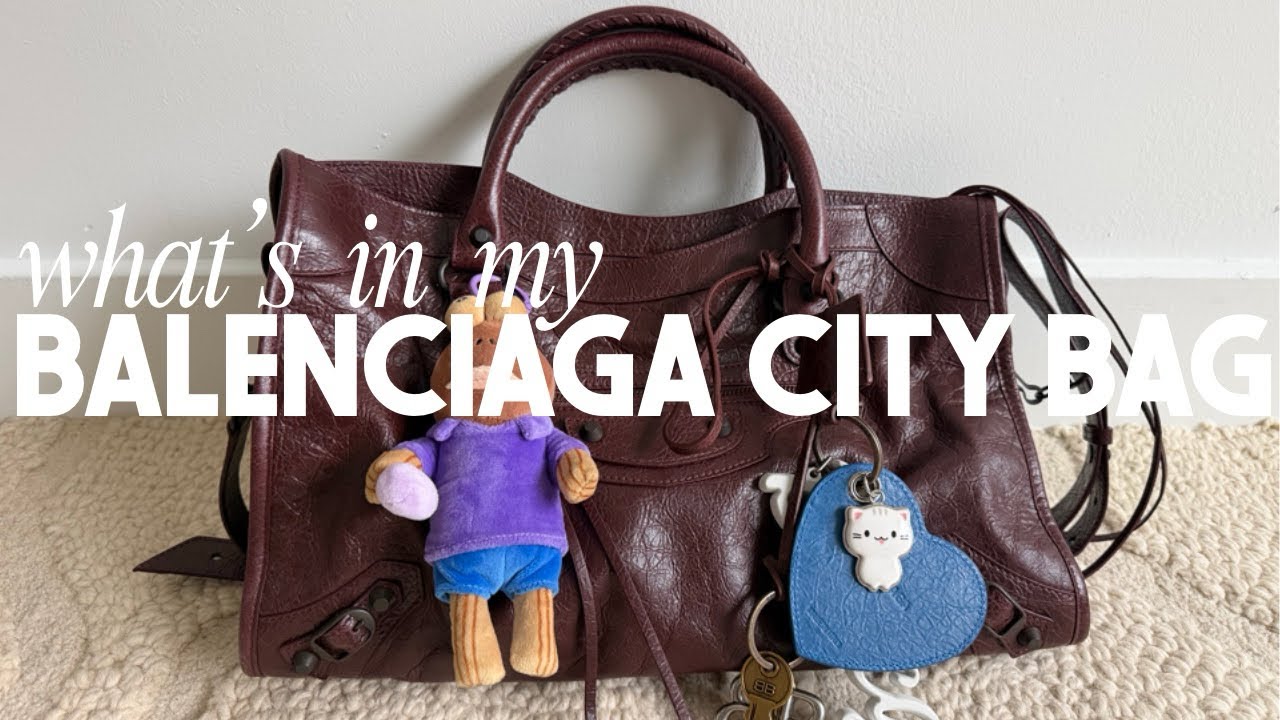 what’s in my maximalist bag (she fits a laptop!) ✦ balenciaga city bag