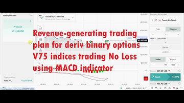 Revenue generating trading plan for deriv binary options V75 indices trading No Loss using MACD