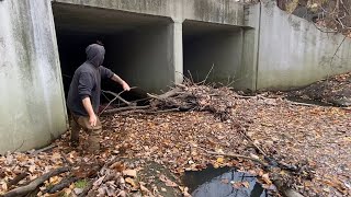 Removing a LARGE blockage from a Culvert.