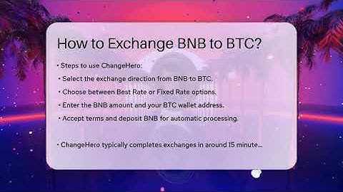 How to Exchange BNB to BTC? - CryptoBasics360.com