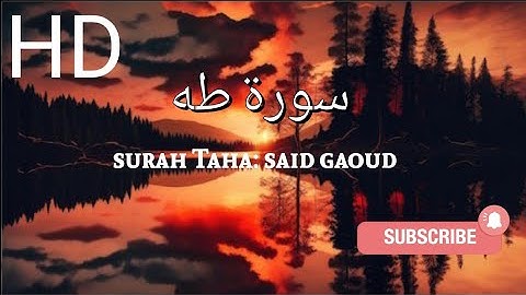 Marvelous surah Taha(سورة طه) Relaxing calming heart touching voice|Said gaoud
