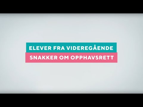 Elever fra videregående snakker om opphavsrett