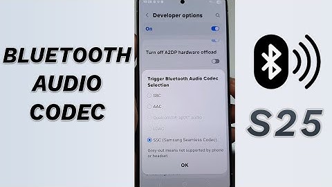🎧 Choose The Best Sound! Set Bluetooth Audio Codec (SSC, AAC, SBC, LDAC, aptX) Galaxy S25/S25+/Ultra