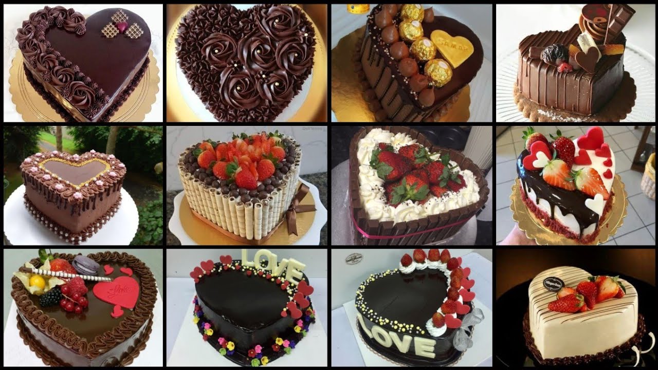 40+ Creative Heart Shape Chocolate Cake Decoration ideas | Best Heart Chocolate Cake Design