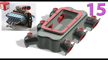 V12 Car Engine - 15. Intake manifold (Project 04) Design by Solidworks
