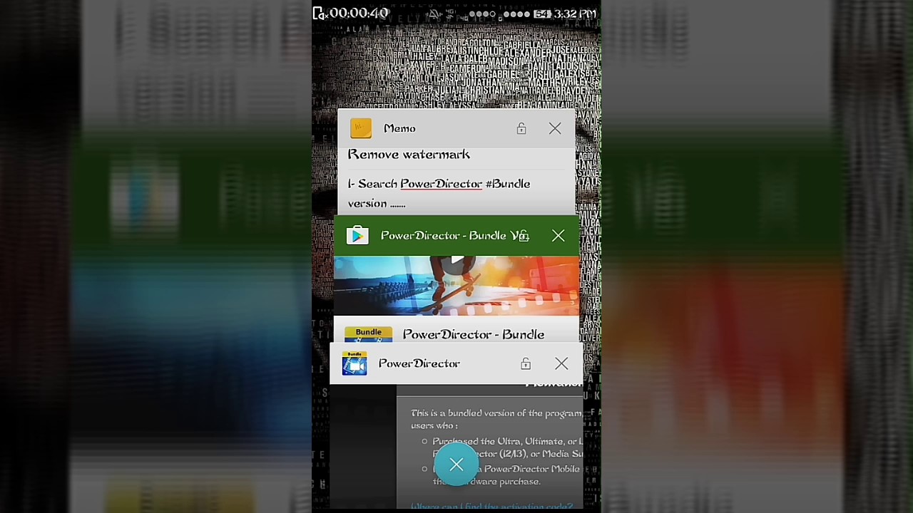 How to remove power director watermark (android)