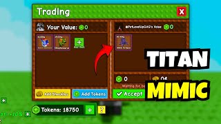 I Traded 2 Huge Dilos For A Titan Mimic In Grow A Garden