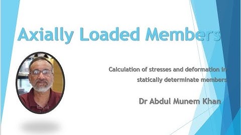 Axially Loaded Members : Lecture I (Urdu)
