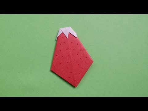 Ягоды оригами из бумаги