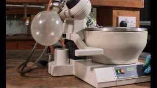Using a rotary evaporator to remove solvents