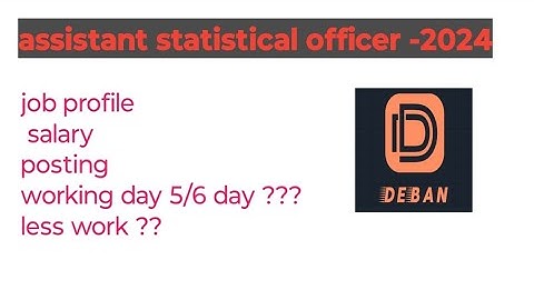Assistant statistical officer job profile, salary,ossc aso specialist post