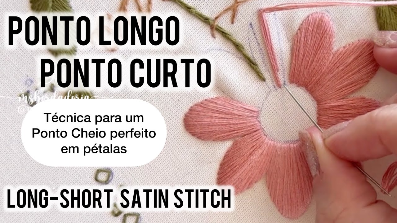 Como BORDAR FLORES MAIS FÁCIL Bordado Iniciante| AMAZING Flower Embroidery technique