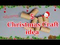 5 Christmas decoration idea with Empty rolls Step by step|Best Out of waste Christmas craft idea🎄146