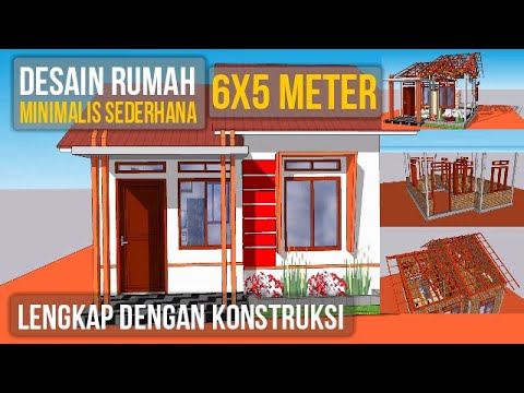 Desain Rumah Minimalis Sederhana 6x5 Meter Dengan 2 Kamar Tidur - Insinyur Official