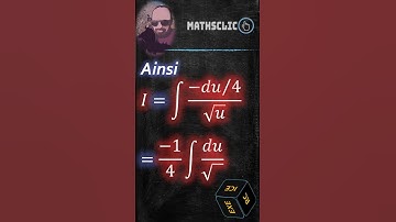 🔴MATHSCLIC SHORTS | CALCUL DES PRIMITIVES PAR CHANGEMENT DE VARIABLE ~ ∫ 𝑑𝑥/√(1−4𝑥)