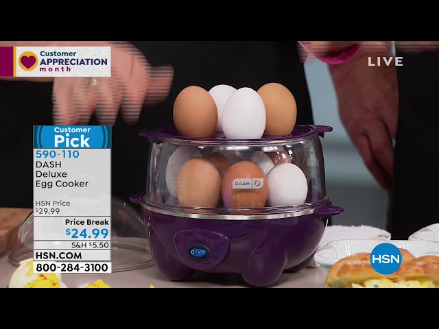 Dash Deluxe Egg Cooker 500 Watts Poach, Soft Boil, Omelette 12 Egg