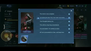 Argus Darth Vader skin voice #mobilelegends #mlbb #Argus #darthVader